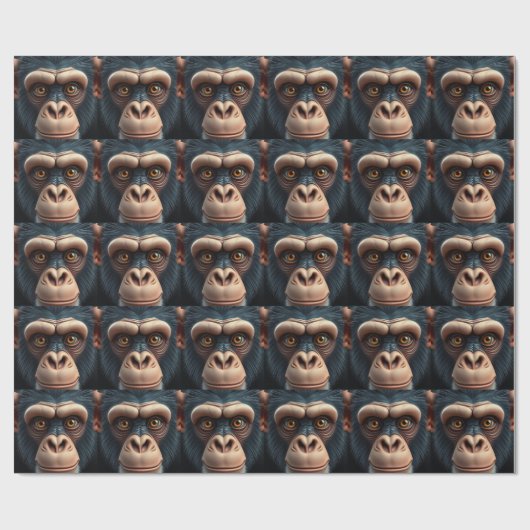 Schattigee Crazy Funny Chimpanzee Cadeaupapier (Vlak)