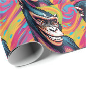 Schattigee Crazy Funny Chimpanzee Cadeaupapier (Rol Hoek)