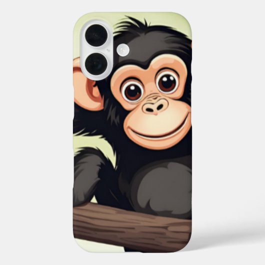 Schattigee Crazy Funny Chimpanzee Cartoon Case-Mate iPhone Case (Achterkant)