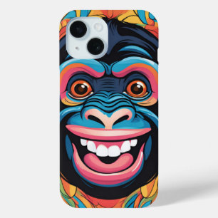 Schattigee Crazy Funny Chimpanzee iPhone 15 Case