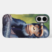 Schattigee Crazy Funny Chimpanzee Case-Mate iPhone Case (Achterkant (horizontaal))