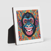 Schattigee Crazy Funny Chimpanzee Fotoplaat (Voorkant)