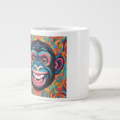 Schattigee Crazy Funny Chimpanzee Grote Koffiekop (Voorkant rechts)