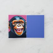 Schattigee Crazy Funny Chimpanzee Kaart (Binnen)