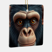 Schattigee Crazy Funny Chimpanzee Keramisch Ornament (Rechts)