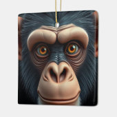 Schattigee Crazy Funny Chimpanzee Keramisch Ornament (Links)