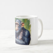 Schattigee Crazy Funny Chimpanzee Koffiemok (Voorkant rechts)