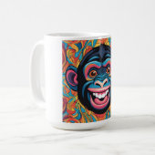 Schattigee Crazy Funny Chimpanzee Koffiemok (Voorkant links)
