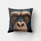 Schattigee Crazy Funny Chimpanzee Kussen (Achterkant)
