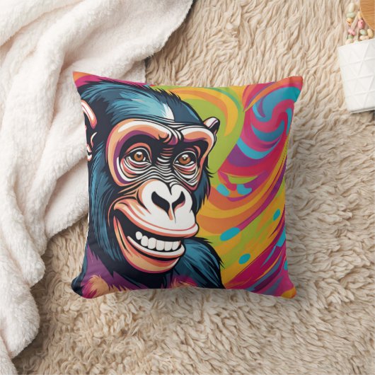 Schattigee Crazy Funny Chimpanzee Kussen (Deken)