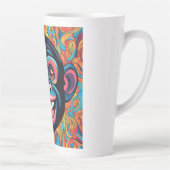 Schattigee Crazy Funny Chimpanzee Latte Mok (Rechts)