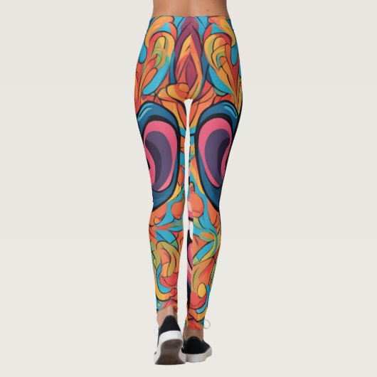 Schattigee Crazy Funny Chimpanzee Leggings (Achterkant)