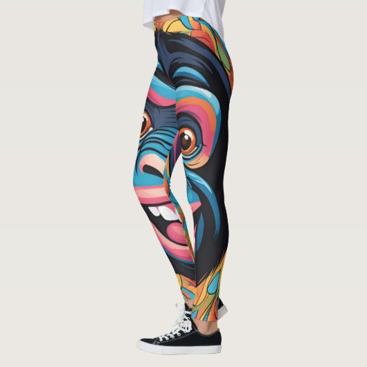 Schattigee Crazy Funny Chimpanzee Leggings (Links)