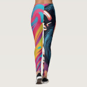 Schattigee Crazy Funny Chimpanzee Leggings (Achterkant)