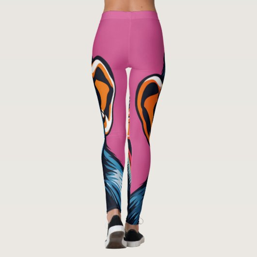 Schattigee Crazy Funny Chimpanzee Leggings (Achterkant)