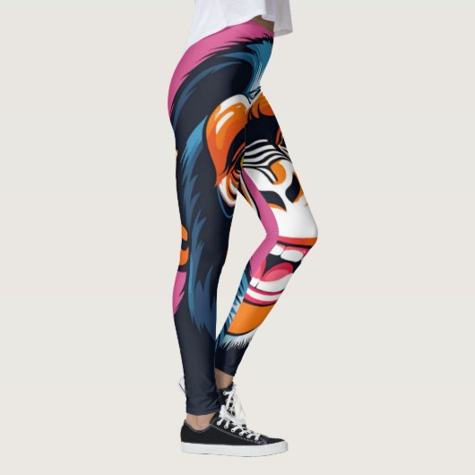 Schattigee Crazy Funny Chimpanzee Leggings (Rechts)