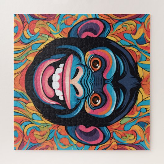 Schattigee Crazy Funny Chimpanzee Legpuzzel (Horizontaal)