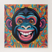 Schattigee Crazy Funny Chimpanzee Legpuzzel (Verticaal)