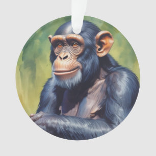 Schattigee Crazy Funny Chimpanzee Ornament