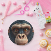 Schattigee Crazy Funny Chimpanzee Papieren Bordje (Feest)