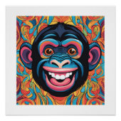 Schattigee Crazy Funny Chimpanzee Perfect Poster (Voorkant)
