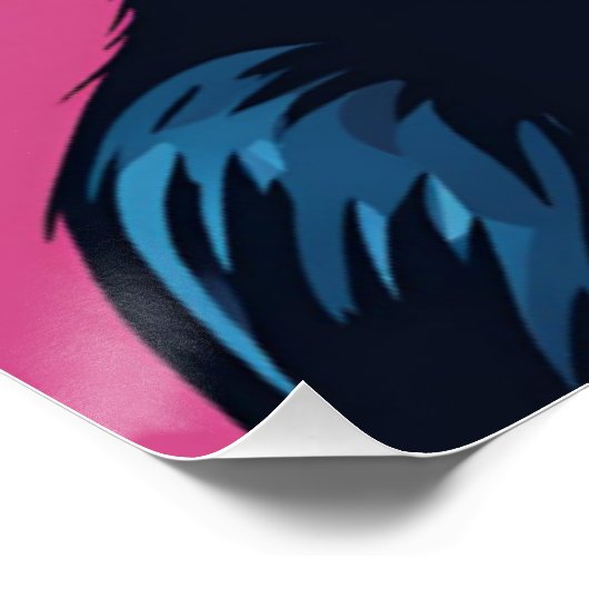 Schattigee Crazy Funny Chimpanzee Perfect Poster (Hoek)