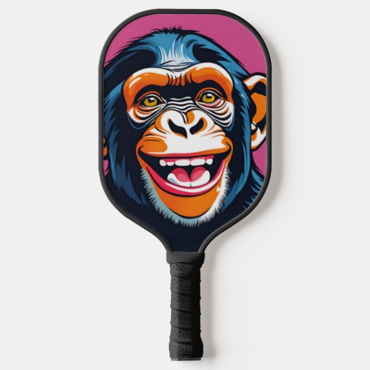 Schattigee Crazy Funny Chimpanzee Pickleball Paddle (Voorkant)