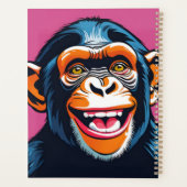 Schattigee Crazy Funny Chimpanzee Planner (Achterkant)