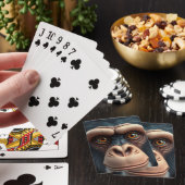 Schattigee Crazy Funny Chimpanzee Pokerkaarten (Insitu)