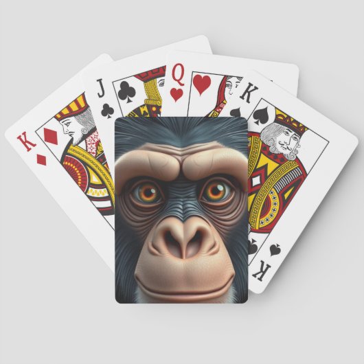 Schattigee Crazy Funny Chimpanzee Pokerkaarten (Achterkant)