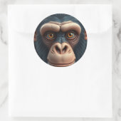 Schattigee Crazy Funny Chimpanzee Ronde Sticker (Tas)
