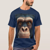 Schattigee Crazy Funny Chimpanzee T-shirt (Voorkant)