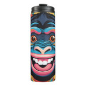 Schattigee Crazy Funny Chimpanzee Thermosbeker (Voorkant)