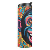 Schattigee Crazy Funny Chimpanzee Thermosbeker (Gedraaid links)