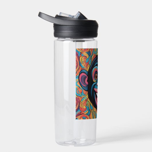 Schattigee Crazy Funny Chimpanzee Waterfles (Rechts)