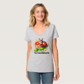 Schattigee Crazy Ladybug Lady Aanpasbaar T-shirt (Voorkant volledig)