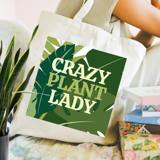 Schattigee Crazy Plant Lady Plant liefhebbers Tote Bag
