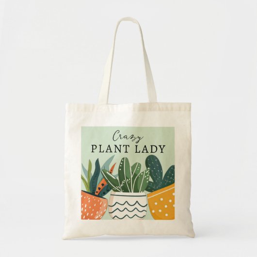 Schattigee Crazy Plant Lady Plant Lover Tote Bag (Voorkant)