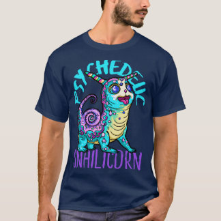 Schattigee Crazy Psycedelic Eenhoorn Kunstwerk 4 T-shirt