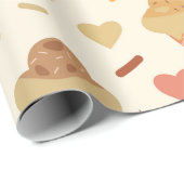 Schattigee Cream Cone met harten Cadeaupapier (Rol Hoek)