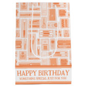 Schattigee creatieve kunst levert perzik Sinaasapp Medium Cadeauzakje (Achterkant)