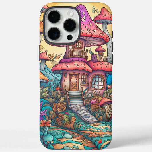 Schattigee Creative Mushroom Hut Illustratie Case-Mate iPhone Case (Achterkant)
