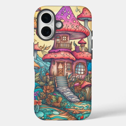 Schattigee Creative Mushroom Hut Illustratie Case-Mate iPhone Case (Achterkant)