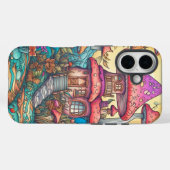 Schattigee Creative Mushroom Hut Illustratie Case-Mate iPhone Case (Achterkant (horizontaal))