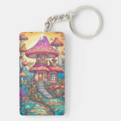 Schattigee Creative Mushroom Hut Illustratie Sleutelhanger (achterkant)