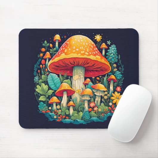 Schattigee Creative Mushroom Illustratie Muismat (Met muis)