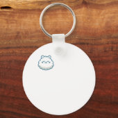 Schattigee Creepy Staring Kitty Cat Sleutelhanger (Achterkant)