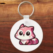 Schattigee Creepy Staring Kitty Cat Sleutelhanger (Voorkant)