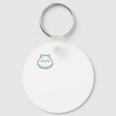Schattigee Creepy Staring Kitty Cat Sleutelhanger (Achterkant)