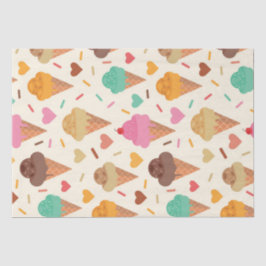 Schattigee crème kegels met hartjes tissuepapier